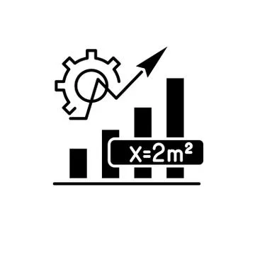 Mathematics formula black icon, vector sign on isolated background. Mathematics Stock Illustration