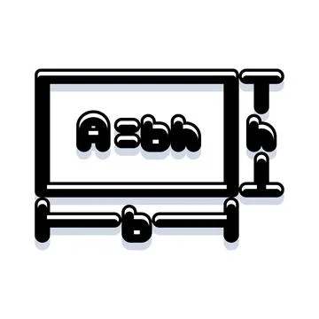 Mathematics formula calculating area of a rectangle Stockillustratie