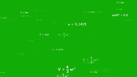 Mathematics formula Equations Flying Background. Video stock 336858414