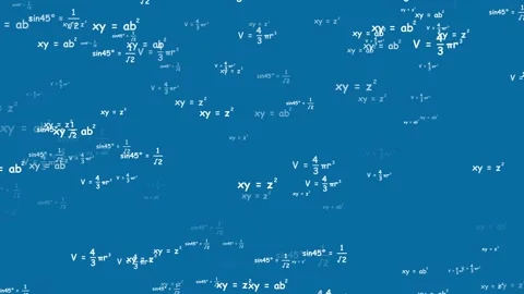 Mathematics formula Equations Flying Background. Video stock 336858476