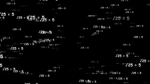 Mathematics formula Equations Flying Background. Video stock 336858561