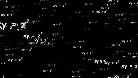 Mathematics formula Equations Flying Background. Video stock 336858567