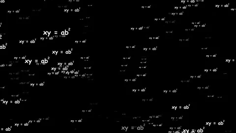 Mathematics formula Equations Flying Background. Vídeos de archivo 336858633