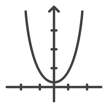 Mathematics Function Graph vector concept line icon or sign Stock Illustration