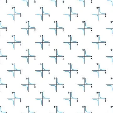 Mathematics Graph vector concept colored modern seamless pattern Stock Illustration