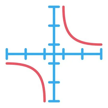 Mathematics Graph vector concept colored icon or sign Stock Illustration