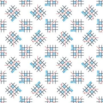 Mathematics Graph vector Math concept modern seamless pattern Stock Illustration