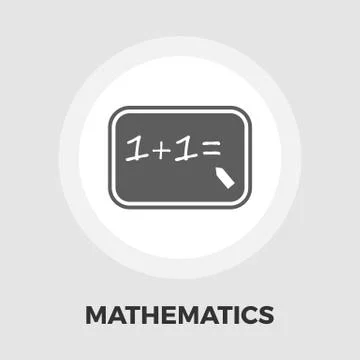Mathematics icon flat Stock Illustration