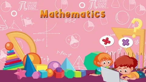 Mathematics Learning with Children Using Laptop Stock Footage 251863852