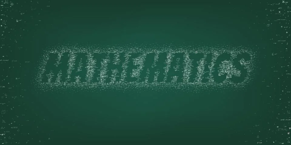 Mathematics logo with scribble effect Stock Illustration