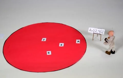 Mathematics set demo: The elements of set A are written in list form Foto stock