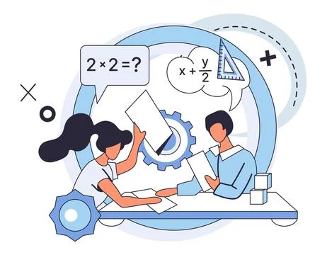 Mathematics. The study mathematics is exploration logic, where every formul.. Stock Illustration
