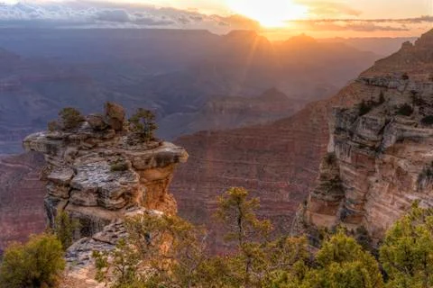 Mather Point Sunbeams Stock Photos