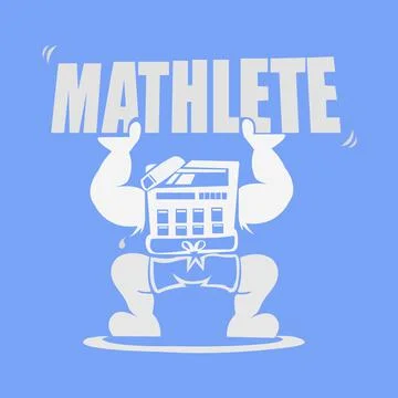 MATHLETE IS MATHEMATICIAN AND ATHLETE Stock-Illustration