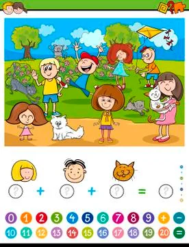 Maths algebra activity Stock Illustration