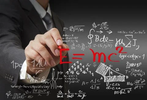 Maths and science formula Stock Photos