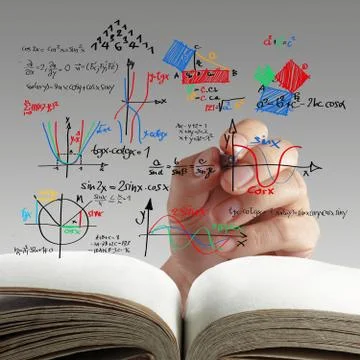 Maths and science formula on whiteboard Stock Illustration
