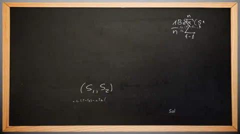 Maths appearing on chalkboard Stock Footage 23381825