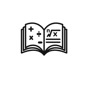 Maths book icon vector set collection for web Stock Illustration
