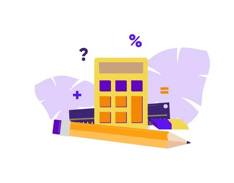 Maths concept flat style design vector Stock Illustration