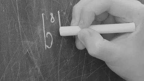 Maths formulas written on blackboard Stock Footage 251559056
