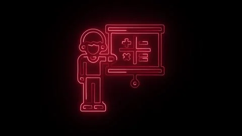 Maths Icon Isolated on Black Background Calculation Education Graphic Animati Vídeos de archivo 331736823