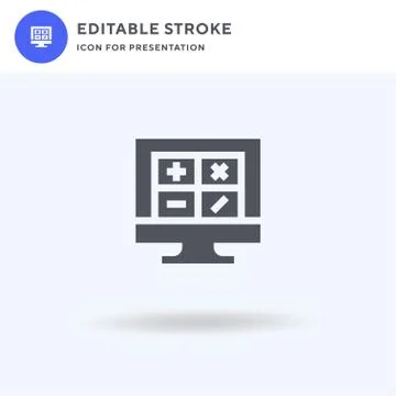 Maths icon vector, filled flat sign, solid pictogram isolated on white, logo Stock Illustration