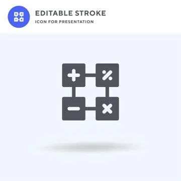 Maths icon vector, filled flat sign, solid pictogram isolated on white, logo Stock Illustration