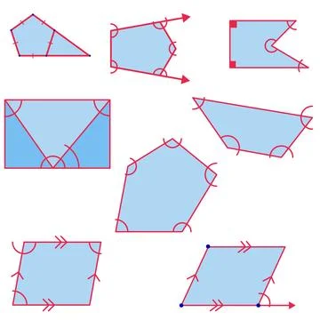 Maths Lines and Shapes Stock Illustration