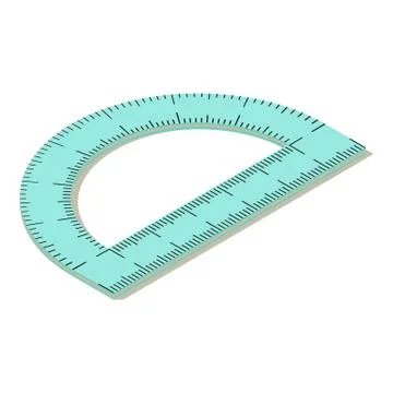 Maths ruler icon, isometric style Stock Illustration