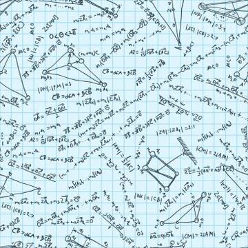 Maths seamless pattern. EPS 8 Stock Illustration