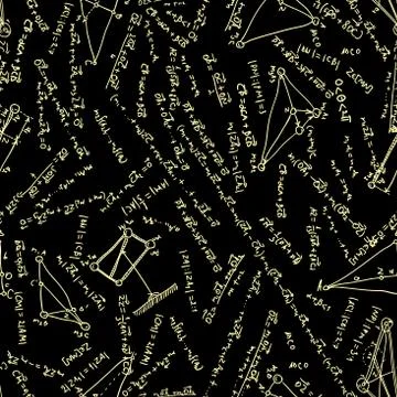 Maths seamless pattern. EPS 8 Stock Illustration