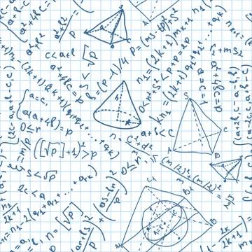 Maths seamless pattern. EPS 8 Stock Illustration