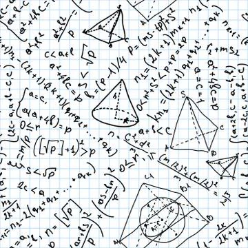 Maths seamless pattern. EPS 8 Stock Illustration