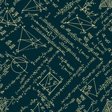 Maths seamless pattern. EPS 8 Stock Illustration