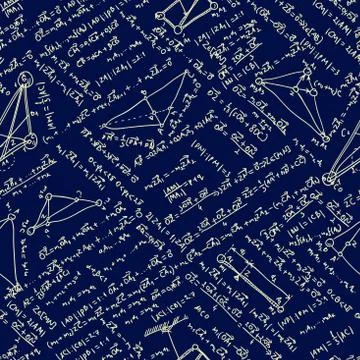 Maths seamless pattern. EPS 8 Stock Illustration