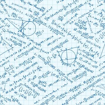 Maths seamless pattern. EPS 8 Stock Illustration