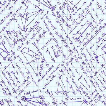 Maths seamless pattern. EPS 8 Stock Illustration