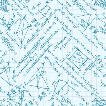 Maths seamless pattern. EPS 8 Stock Illustration
