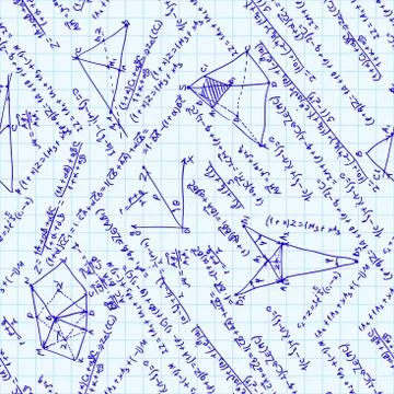 Maths seamless pattern. EPS 8 Stock Illustration
