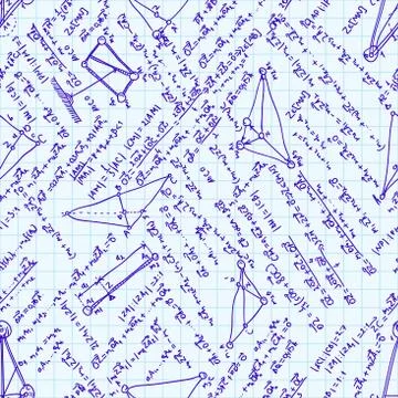 Maths seamless pattern. EPS 8 Stock Illustration