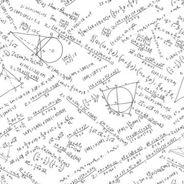 Maths seamless pattern. EPS 8 Stock Illustration