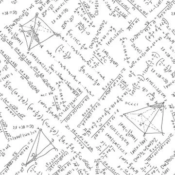 Maths seamless pattern. EPS 8 Stock Illustration