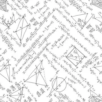 Maths seamless pattern. EPS 8 Stock Illustration