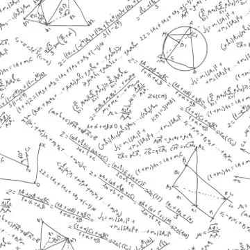 Maths seamless pattern. EPS 8 Stock Illustration