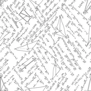 Maths seamless pattern. EPS 8 Stock Illustration