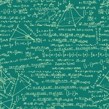 Maths seamless pattern. EPS 8 Stock Illustration