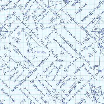 Maths seamless pattern. EPS 8 Stock Illustration