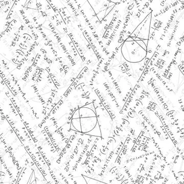 Maths seamless pattern. EPS 8 Stock Illustration