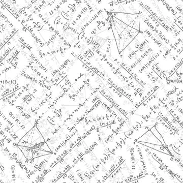 Maths seamless pattern. EPS 8 Stock Illustration